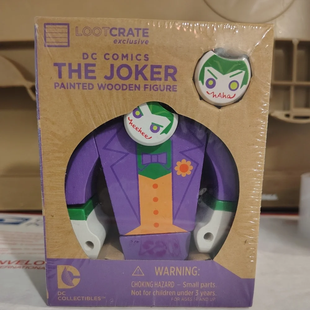 The Joker Painted Wooden Figure LOOTCRATE Exclusive DC Comics
